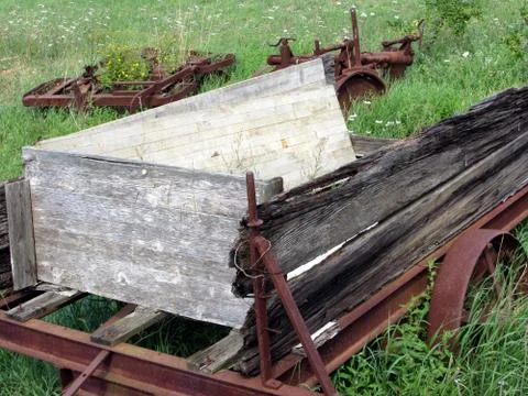 Old rusty cart Stock Photos