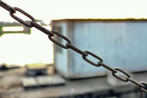 Old rusty chain bulb background style hipster vintage closeup Stock Photos