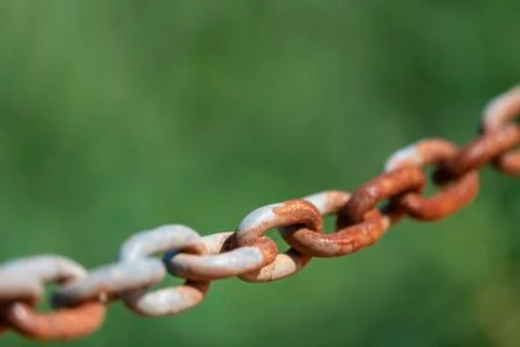 Old rusty chain. Stock Photos