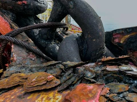 Old rusty chain. Stock Photos