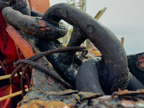 Old rusty chain. Stock Photos