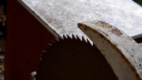 Old rusty circular saw Stock Photos