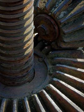 Old rusty cog-wheels Stock Photos