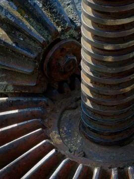 Old rusty cog-wheels Stock Photos