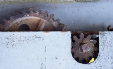 Old rusty cogwheels Foto stock