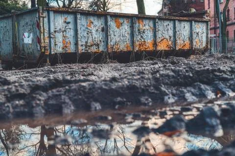 Old rusty container for trash Stock Photos