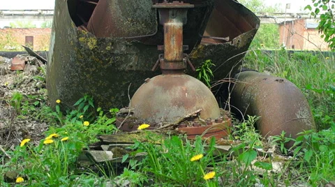 Old rusty crane Video stock 57324538