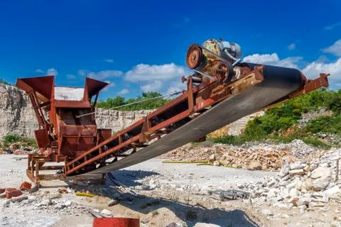 Old rusty crushing machine Stock Photos