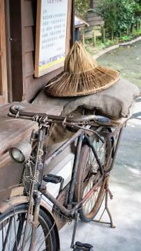 Old Rusty Delivery Bicycle. Stock Photos