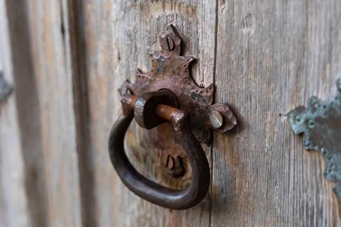 An Old Rusty Door Handle Foto stock