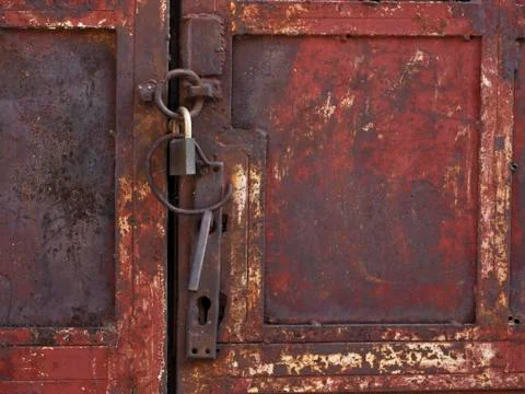Old rusty door Stock Photos
