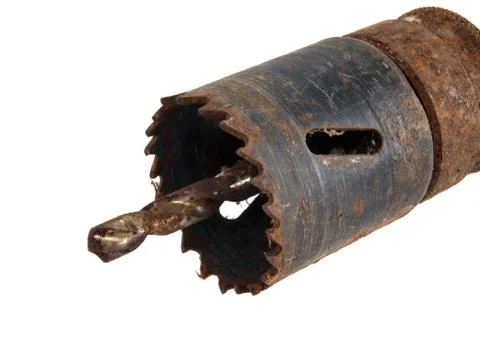 Old, rusty drill bit. Stock Photos