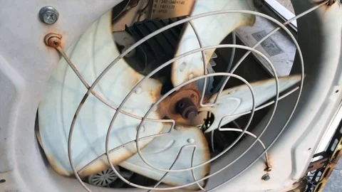 Old rusty Fan Stock Footage 74894131