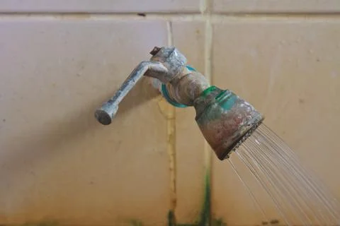 Old rusty faucet 스톡 사진