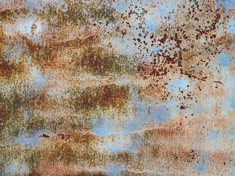 Old rusty galvanized sheet texture background, Vintage color style Stock Photos