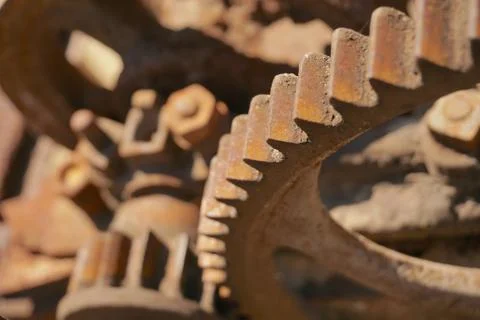Old rusty gear Stockfoto's