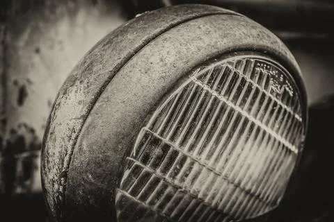 Old rusty headlight Stock Photos