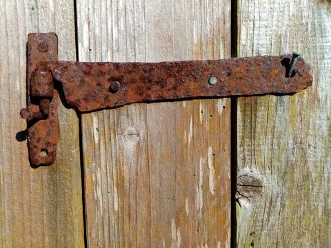 Old rusty hinge Stock Photos