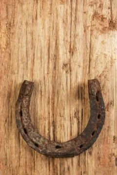 Old rusty horseshoe Foto stock