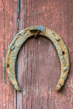 Old rusty horseshoe Stock Photos