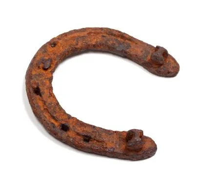 Old rusty horseshoe Foto stock