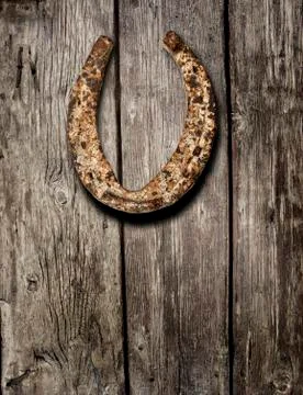Old rusty horseshoe Stock Photos