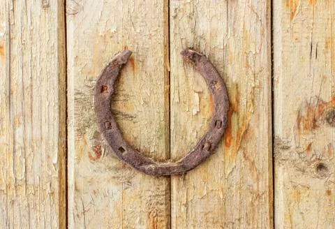 Old rusty horseshoe Stock Photos