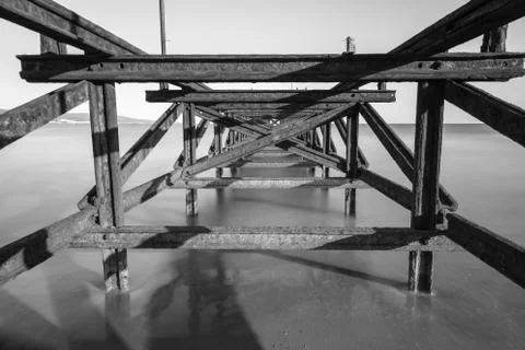 Old rusty iron bridge Stock Photos