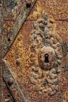 Old rusty iron door Foto stock