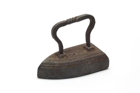 Old, rusty iron on white background Stock Photos