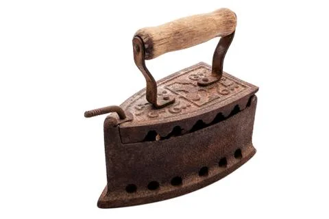 Old rusty iron on a white background Stock Photos