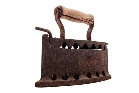 Old rusty iron on a white background Stock Photos