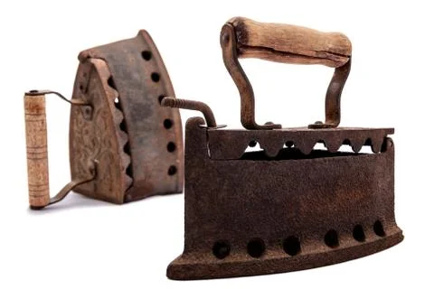 Old rusty iron on a white background Foto stock