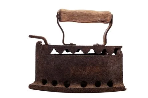 Old rusty iron on a white background Stock Photos