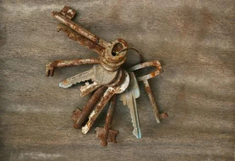 Old rusty keys Stock Photos