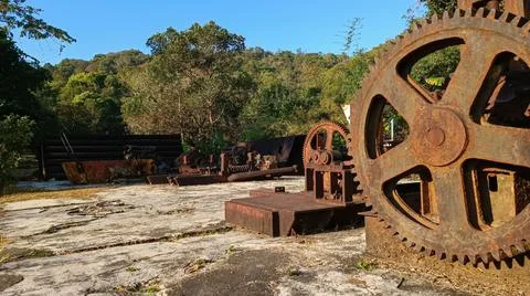 Old rusty machinery that don't work Stock Photos