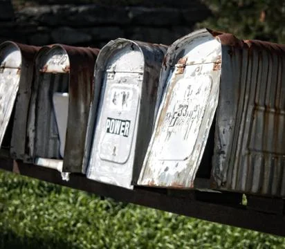 Old Rusty Mailboxes Stock Photos