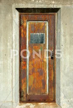 Old rusty metal door Stock Photos