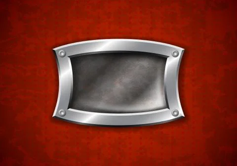 Old rusty metal frame Stock Illustration