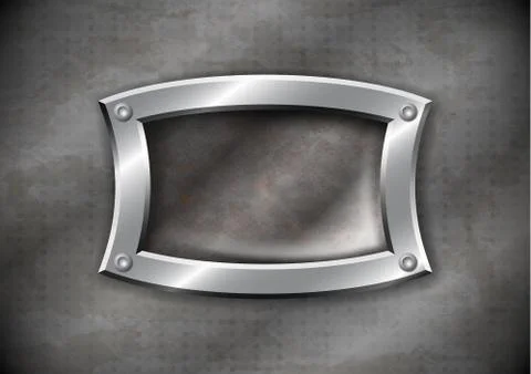 Old rusty metal frame Stock Illustration