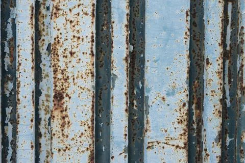 Old rusty metal texture background with paint flaking and cracking texture. Stock Photos