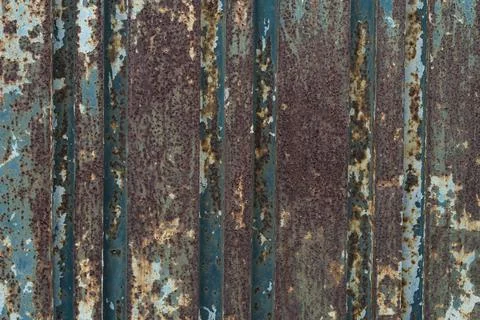 Old rusty metal texture background with paint flaking and cracking texture. Stock Photos