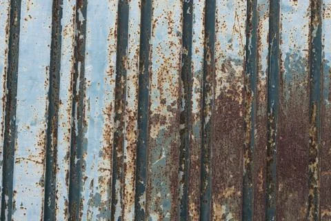 Old rusty metal texture background with paint flaking and cracking texture. Stock Photos