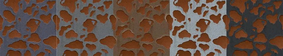 Old rusty metal texture with peeling paint Ilustração Stock
