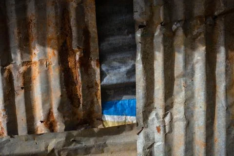 Old rusty metal wall Stock Photos