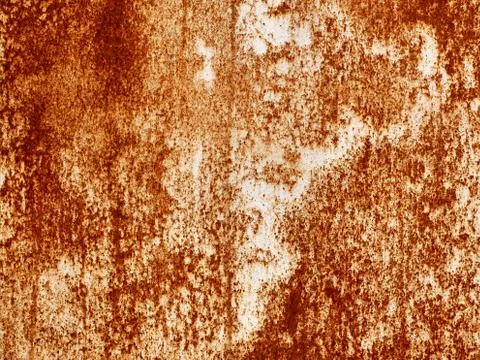 Old rusty metallic white wall background, texture, pattern Foto stock
