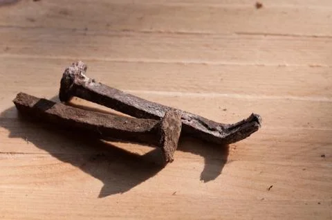 Old rusty nail Stock Photos