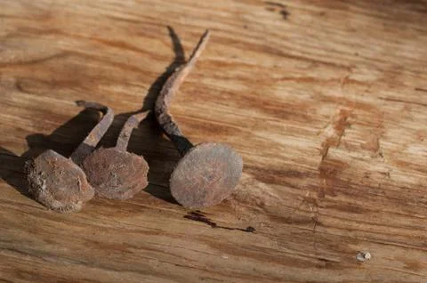 Old rusty nail Stock Photos