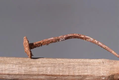 Old rusty nail 스톡 사진