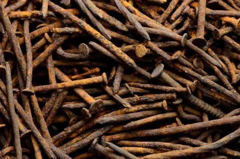 Old rusty nails Foto stock